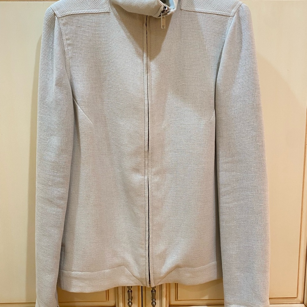 Rick Owens Double Zip Linen Jacket, Perfect Condition, IT 44, Color Dinge